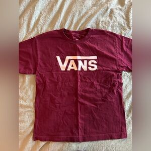 Vans Burgundy Tee with White Logo